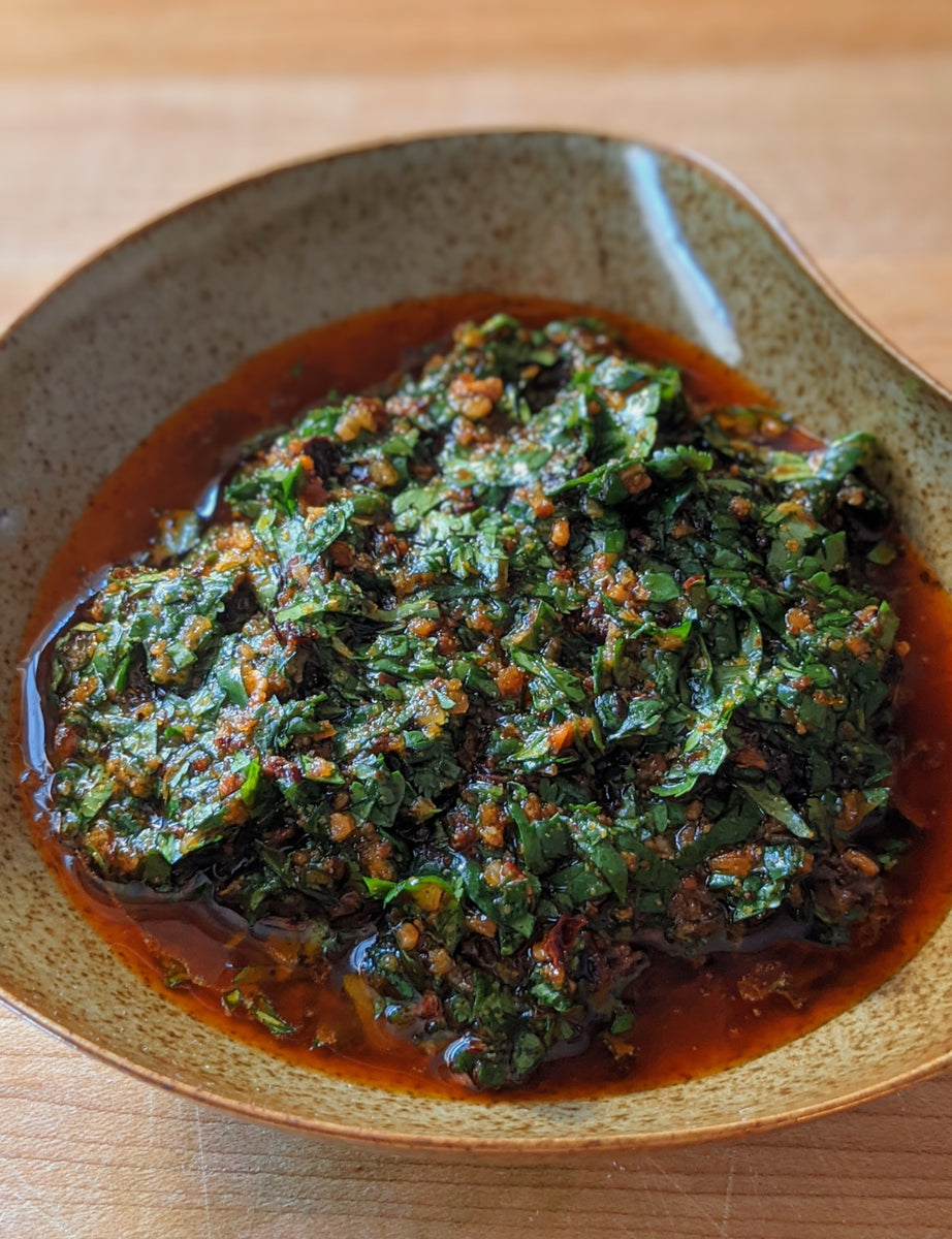 Chili Crisp Chimichurri Recipe Mr Bing Foods