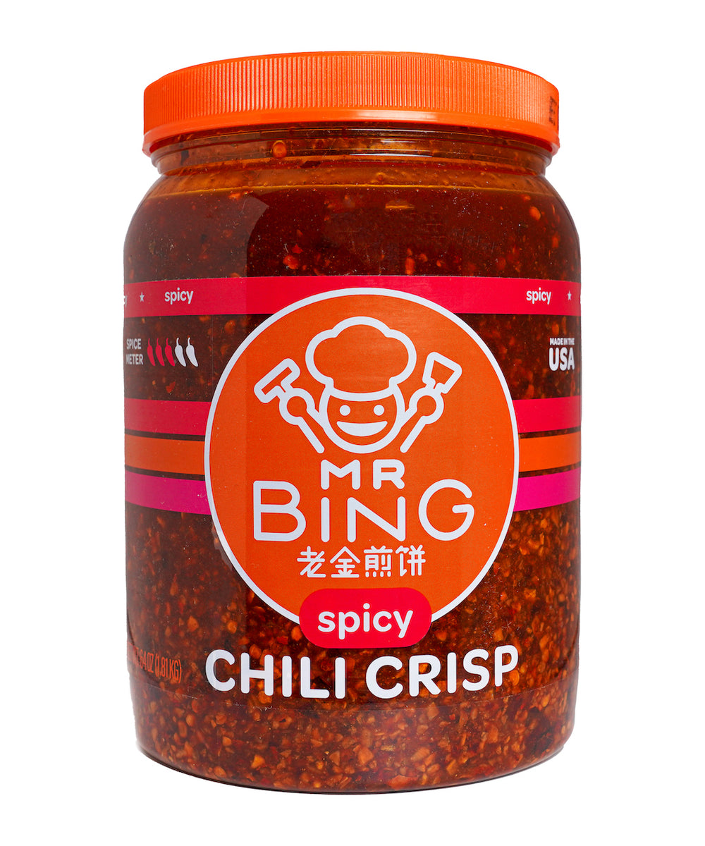 Mr Bing Chili Crisp 64 oz PET Jar - Spicy - (2 Jars per case) – Mr