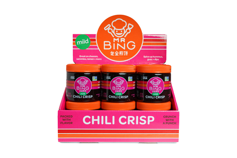 Mr Bing Chili Crisp Counter Display | 12-4oz Jars